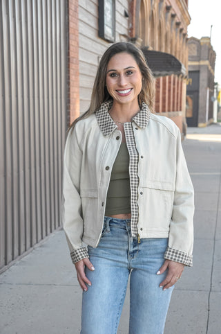 Gingham Days Cropped Jacket