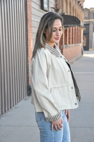 Gingham Days Cropped Jacket