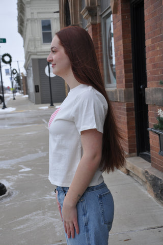 Gingham Heart Patch Tee, view 3