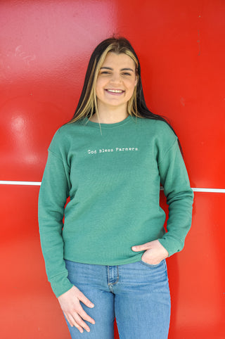 GOD BLESS FARMERS Graphic Sweatshirt