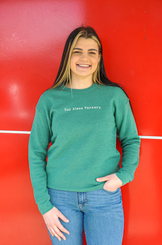 GOD BLESS FARMERS Graphic Sweatshirt