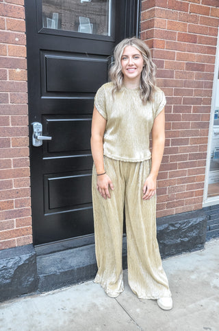 Gold and Gorgeous Lurex Pant Set