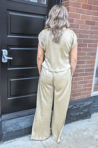 Gold and Gorgeous Lurex Pant Set