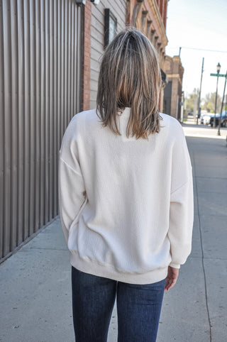 Grace Cloudy Knit LS Graphic Top