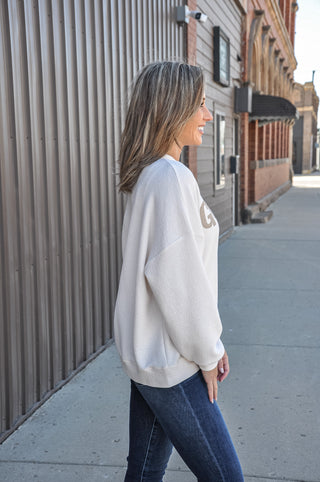 Grace Cloudy Knit LS Graphic Top