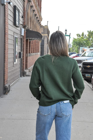 Green Gold Game Day Knit Sweater