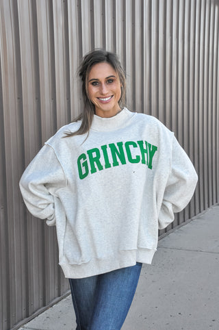 Grinchy & Merry Rev Mock-Neck Sweatshirt