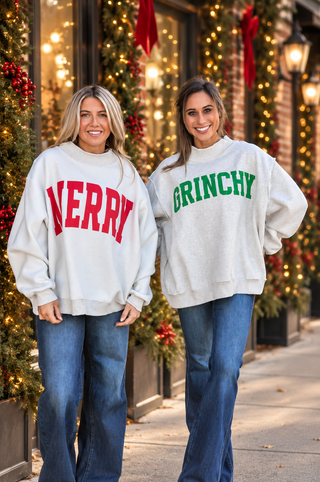 Grinchy & Merry Rev Mock-Neck Sweatshirt