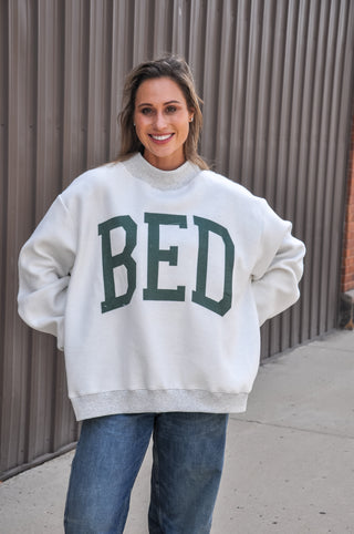 Gym & Bed Print Rev Mock Neck Sweatshirt, view 2