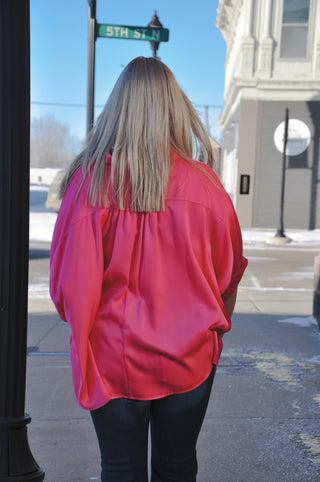 Half Sleeve Hot Pink Dolman