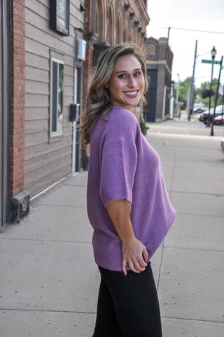 Half Sleeve Knit Sweater