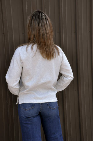 Half Snap Button Sweatshirt