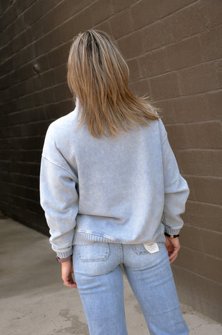 Half Up Denim Soft Cushion Cloud Top