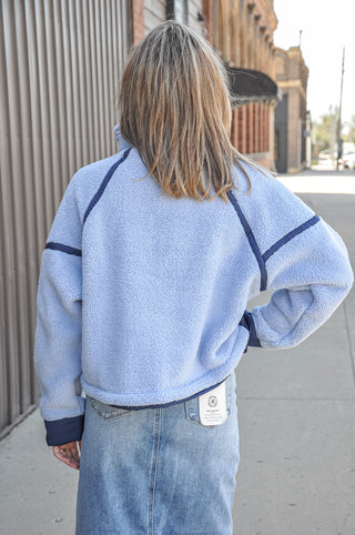 Half Zip High Neck Fleece Pullover
