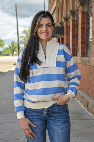 Half Zip Inner Brushed Sweatshirt