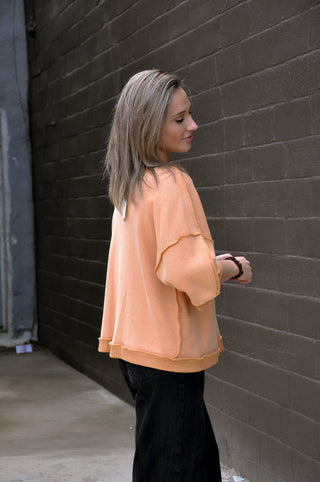 Half Sleeve Upside Down Washed Jacket