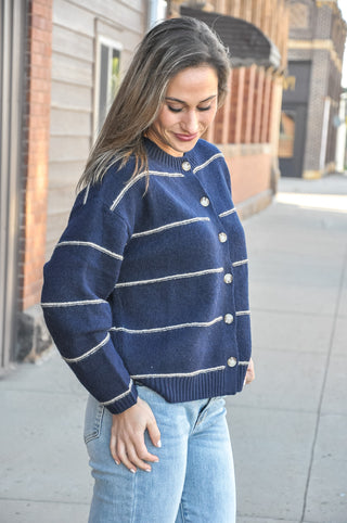 Harbor Days Stripe Cardigan