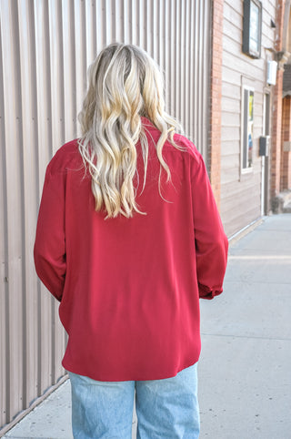 Hi-Low Hem Button Down Shirt