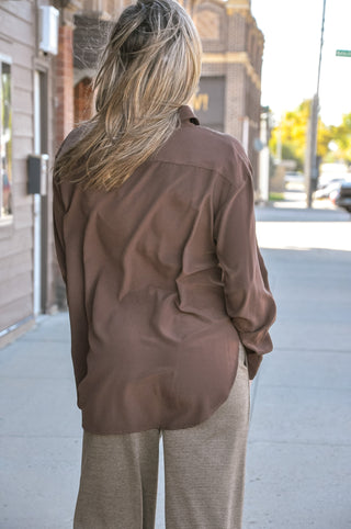 Hi-Low Hem Button Down Shirt