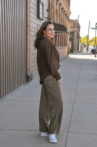 Hi-Low Hem Button Down Shirt