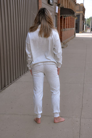 High Neck Zip Up Sweatshirt Set