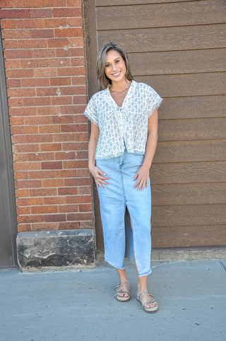 High Rise Long Denim Skirt