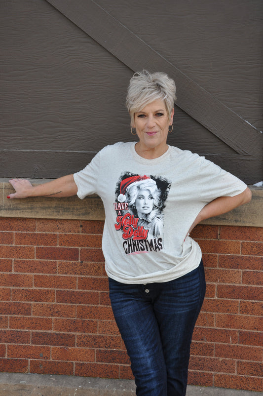 Holly Dolly Christmas Graphic Tee