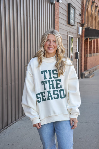 Holly Jolly / Tis the Season Rev Mock Neck Sweatshirt