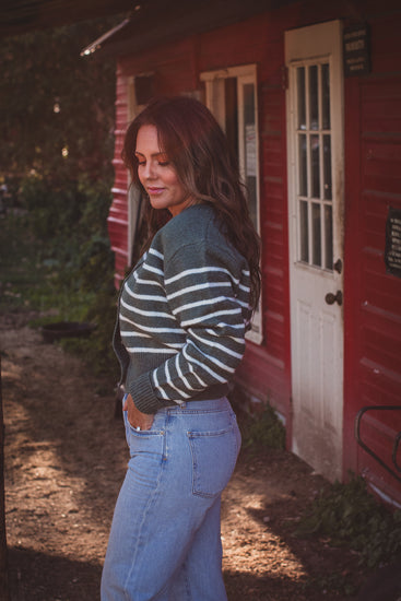 Exceptionally Striped Cardi Sweater | JQ Clothing Co.