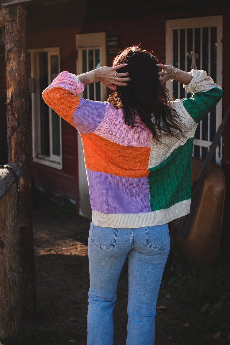 Chunky Knit Colorblocked Sweater | JQ Clothing Co.
