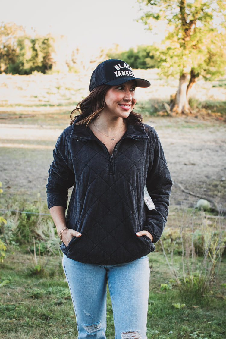 Quarter Zip Quilted Pullover