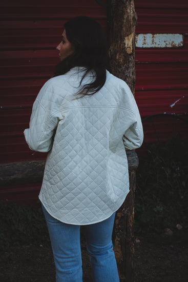 Cream Quilted Puff Jacket