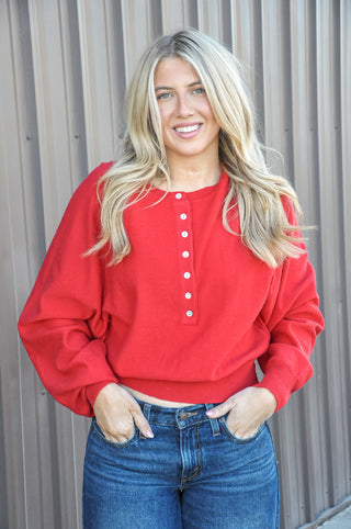 Hometown Henley Knit Sweater