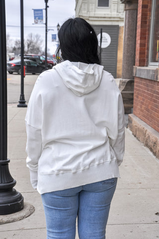 Hooded Dolman Simple Sweatshirt