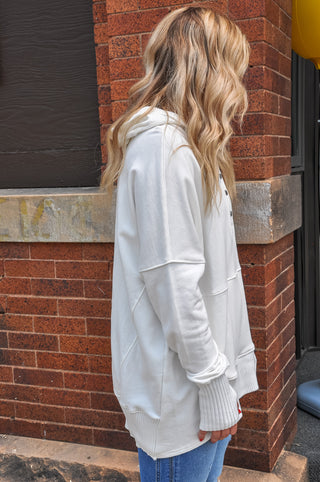 Hooded Dolman Simple Sweatshirt