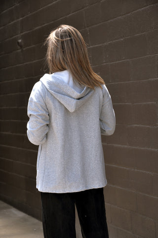 Hoodie Cardigan Brushed French Terry Inner