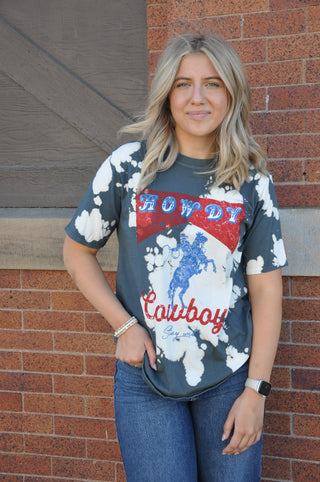 Howdy Cowboy Tie Dyed Top