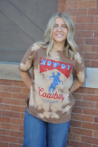 Howdy Cowboy Tie Dyed Top