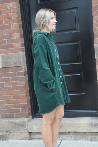 Hunter Corduroy Mini Shirt Dress | JQ Clothing Co.