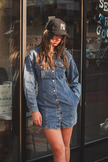 Fitted Denim Utility Dress | JQ Clothing Co. 2