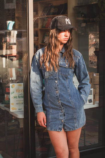 Fitted Denim Utility Dress | JQ Clothing Co. 3