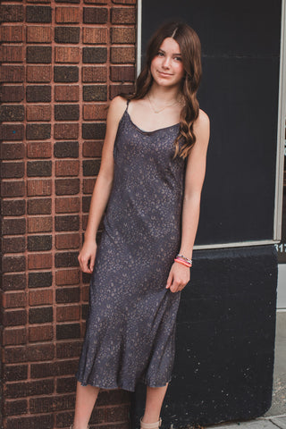 Subtle Leopard Satin Slip Dress | JQ Clothing Co. 2