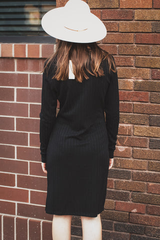 Cool Weather Classic Ribbed Knit Dress