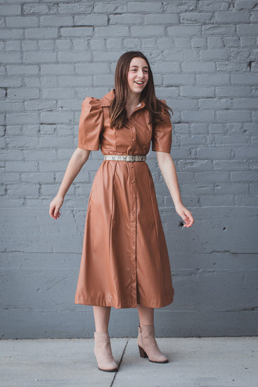 On The Ranch Pleather Midi Dress | JQ Clothing Co. 1
