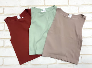 Seamless Carla High Neck Crop Top