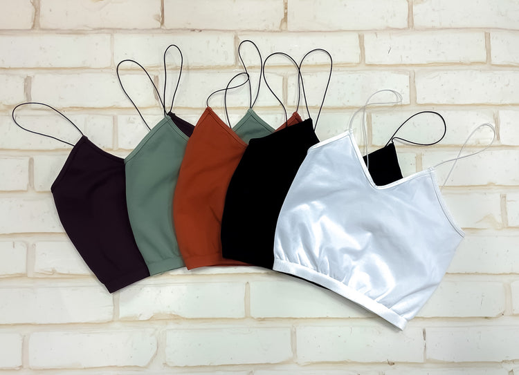 Thin Strap Cami Style Cropped Top