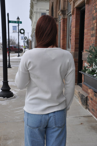 Ivory Solid Brushed Thermal Top