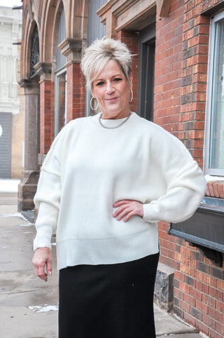 Ivory Staple Oversized Sweater