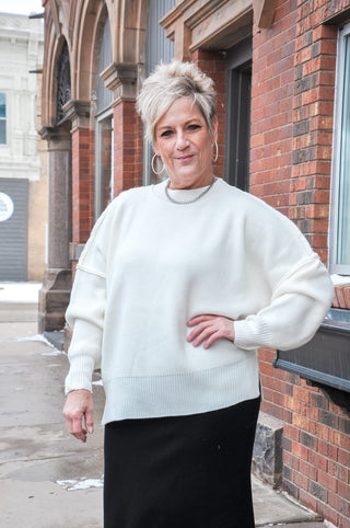 Ivory Staple Oversized Sweater