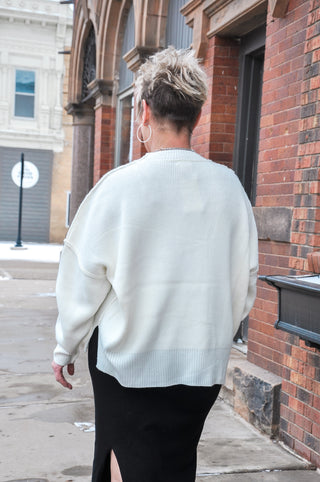 Ivory Staple Oversized Sweater